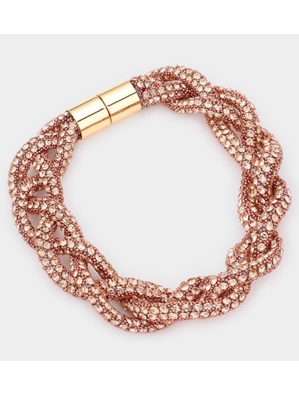 Bling braided bracelet